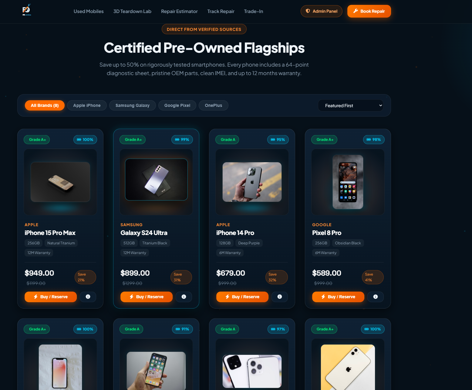 FG Wireless – 3D Used Phones & Master Repair Platform preview 4
